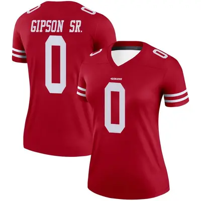 Women's Legend Tashaun Gipson Sr. San Francisco 49ers Scarlet Jersey