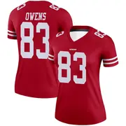 Women's Legend Terique Owens San Francisco 49ers Scarlet Jersey