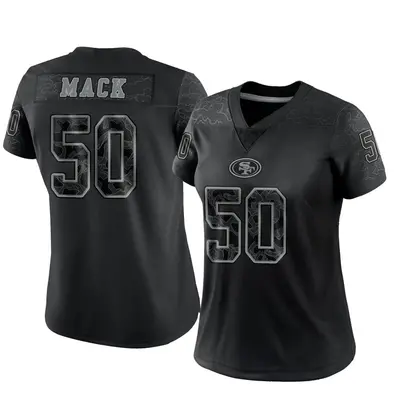 Women's Limited Alex Mack San Francisco 49ers Black Reflective Jersey