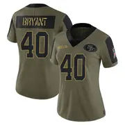 Women's Limited Austin Bryant San Francisco 49ers Olive 2021 Salute To Service Jersey