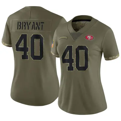 Women's Limited Austin Bryant San Francisco 49ers Olive 2022 Salute To Service Jersey