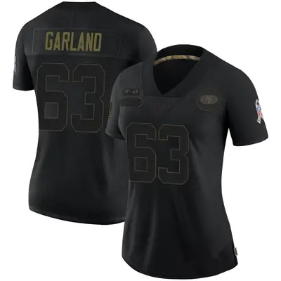 Women's Limited Ben Garland San Francisco 49ers Black 2020 Salute To Service Jersey