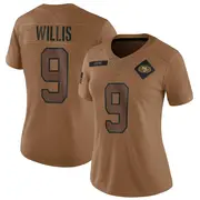 Women's Limited Brayden Willis San Francisco 49ers Brown 2023 Salute To Service Jersey