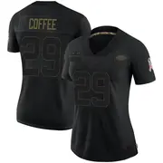 Women's Limited Glen Coffee San Francisco 49ers Black 2020 Salute To Service Jersey