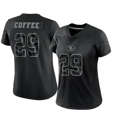 Women's Limited Glen Coffee San Francisco 49ers Black Reflective Jersey