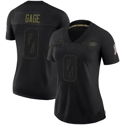 Women's Limited Russell Gage San Francisco 49ers Black 2020 Salute To Service Jersey