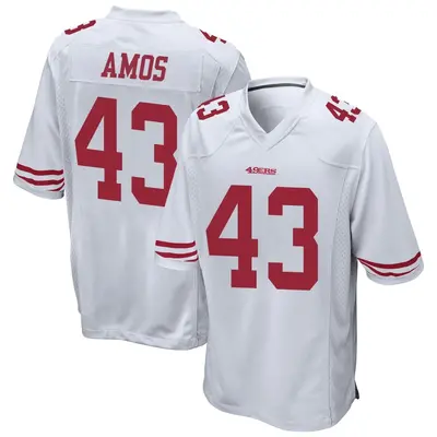 Youth Game Adrian Amos San Francisco 49ers White Jersey