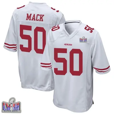 Youth Game Alex Mack San Francisco 49ers White Super Bowl LVIII Patch Jersey