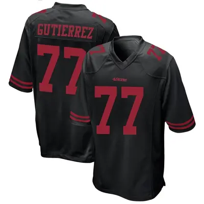 Youth Game Alfredo Gutierrez San Francisco 49ers Black Alternate Jersey