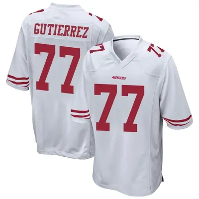 Youth Game Alfredo Gutierrez San Francisco 49ers White Jersey