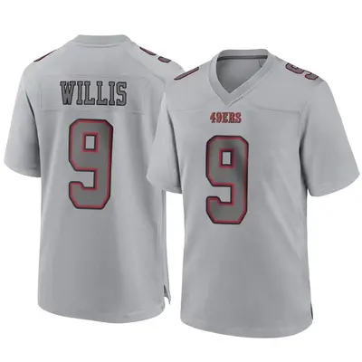 Youth Game Brayden Willis San Francisco 49ers Gray Atmosphere Fashion Jersey