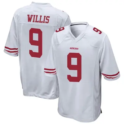 Youth Game Brayden Willis San Francisco 49ers White Jersey