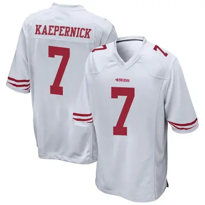 Youth Game Colin Kaepernick San Francisco 49ers White Jersey