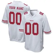 Youth Game Custom San Francisco 49ers White Jersey