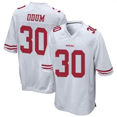 Youth Game George Odum San Francisco 49ers White Jersey