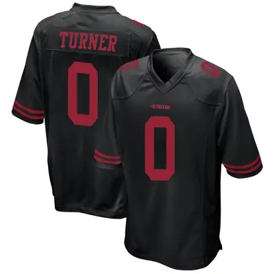 Youth Game Malik Turner San Francisco 49ers Black Alternate Jersey