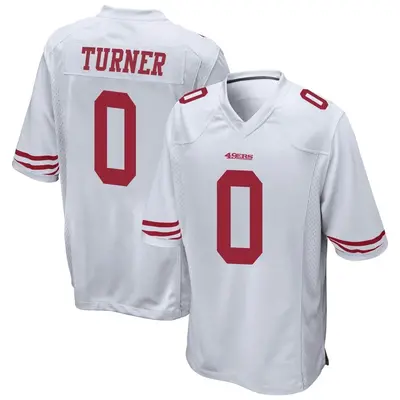 Youth Game Malik Turner San Francisco 49ers White Jersey