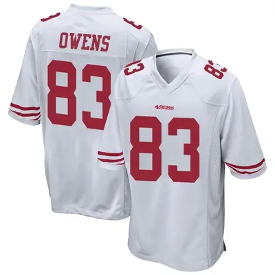 Youth Game Terique Owens San Francisco 49ers White Jersey