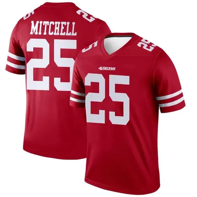 Youth Legend Elijah Mitchell San Francisco 49ers Scarlet Jersey