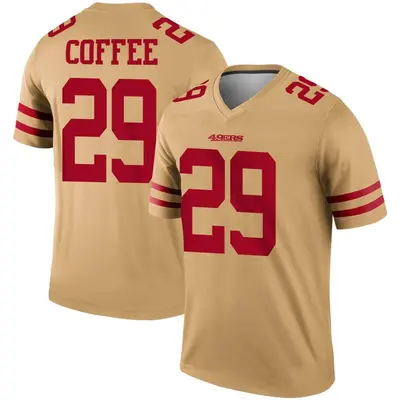 Youth Legend Glen Coffee San Francisco 49ers Gold Inverted Jersey