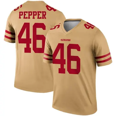 Youth Legend Taybor Pepper San Francisco 49ers Gold Inverted Jersey