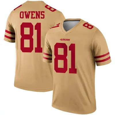 Youth Legend Terrell Owens San Francisco 49ers Gold Inverted Jersey