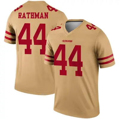 Youth Legend Tom Rathman San Francisco 49ers Gold Inverted Jersey