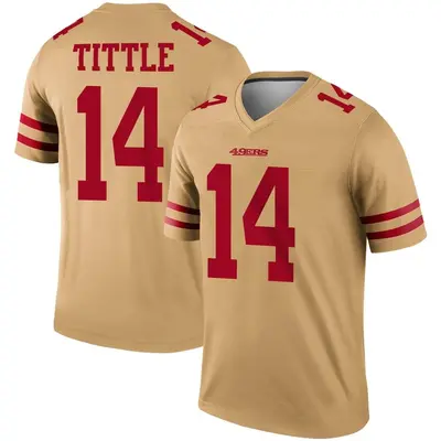 Youth Legend Y.A. Tittle San Francisco 49ers Gold Inverted Jersey