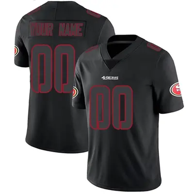 Youth Limited Custom San Francisco 49ers Black Impact Jersey