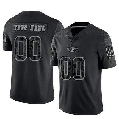 Youth Limited Custom San Francisco 49ers Black Reflective Jersey