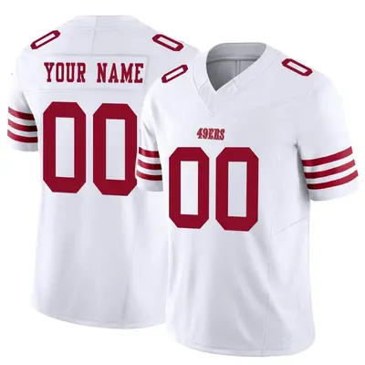 Youth Limited Custom San Francisco 49ers White Vapor F.U.S.E. Jersey