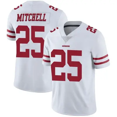 Youth Limited Elijah Mitchell San Francisco 49ers White Vapor Untouchable Jersey