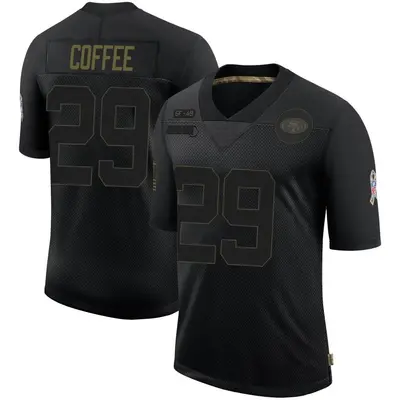 Youth Limited Glen Coffee San Francisco 49ers Black 2020 Salute To Service Jersey