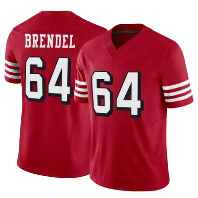 Youth Limited Jake Brendel San Francisco 49ers Scarlet Alternate Vapor F.U.S.E. Jersey