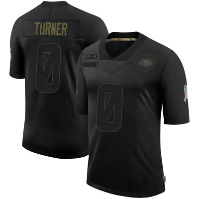 Youth Limited Malik Turner San Francisco 49ers Black 2020 Salute To Service Jersey