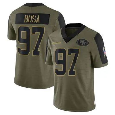 Youth Limited Nick Bosa San Francisco 49ers Olive 2021 Salute To Service Jersey