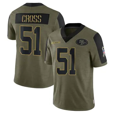 Youth Limited Randy Cross San Francisco 49ers Olive 2021 Salute To Service Jersey