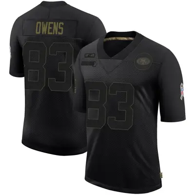 Youth Limited Terique Owens San Francisco 49ers Black 2020 Salute To Service Jersey